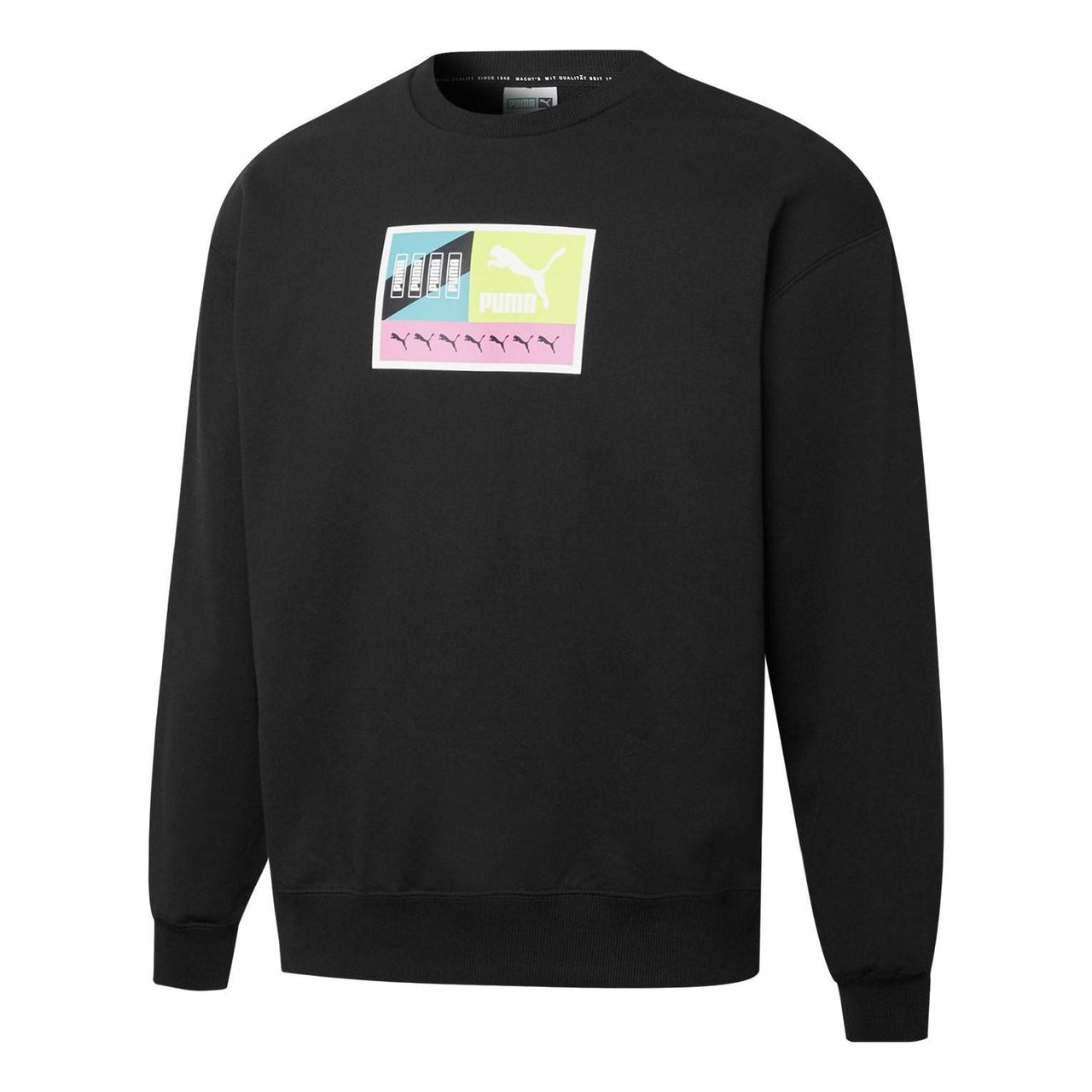 PUMA Brand Love Multiplacement Crew Sweatshirt 'Black' 535326-01