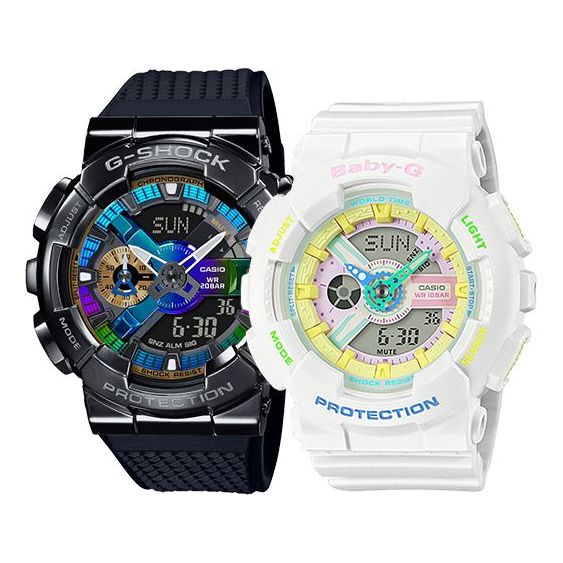 CASIO Baby-G 'Black & White' GM-110B-1APR&BA-110TM-7APR