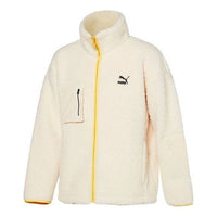 PUMA Unisex Embroidery Logo Stand-up Collar Jacket White 929820-01