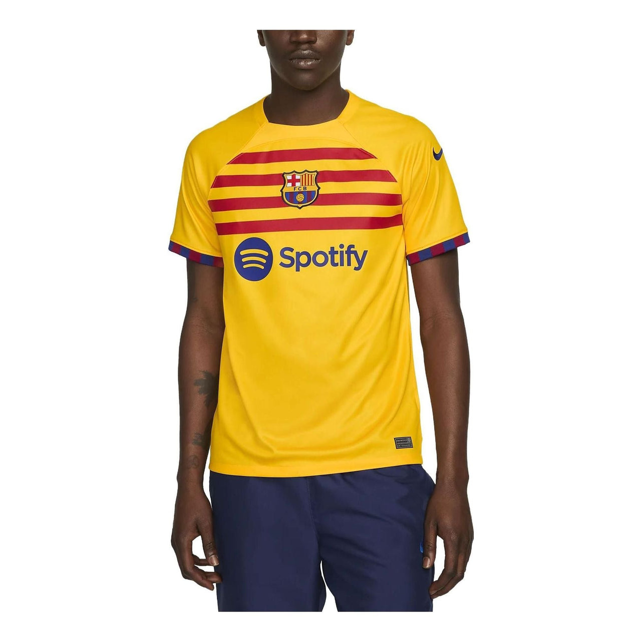 Nike FC Barcelona 23-24 Stadium Fourth Dri-fit Soccer Jersey 'Yellow' DR5079-729