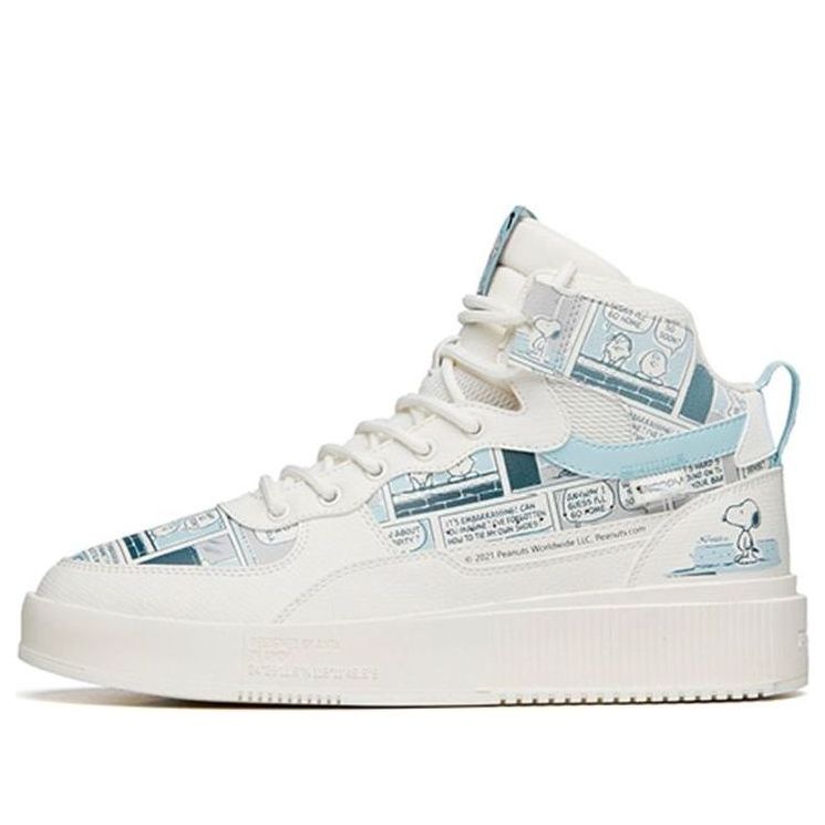 ANTA x SNOOPY Skateboarding Series Sneakers 'White Light Blue' 912138011-7