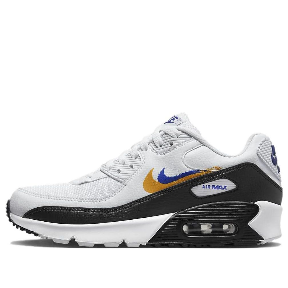 (GS) Nike Air Max 90 'Double Swoosh White Black Gold Royal' FJ4592-100