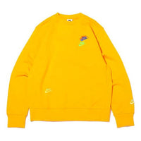 Nike Sportswear Embroidered Pattern Round Neck Pullover 'Yellow' DJ6915-739