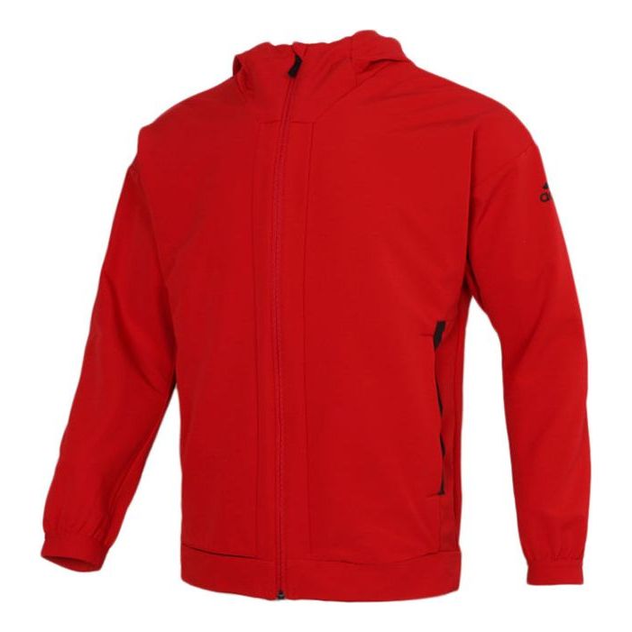 adidas Sports hooded Long Sleeves Jacket Red GN7356