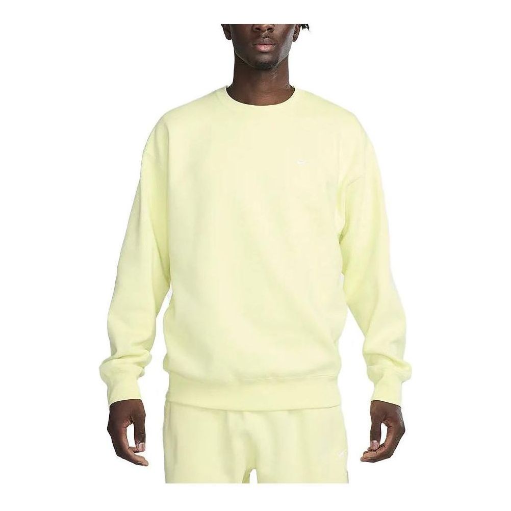 Nike Solo Swoosh Fleece Crewneck 'Yellow' DX1362-331