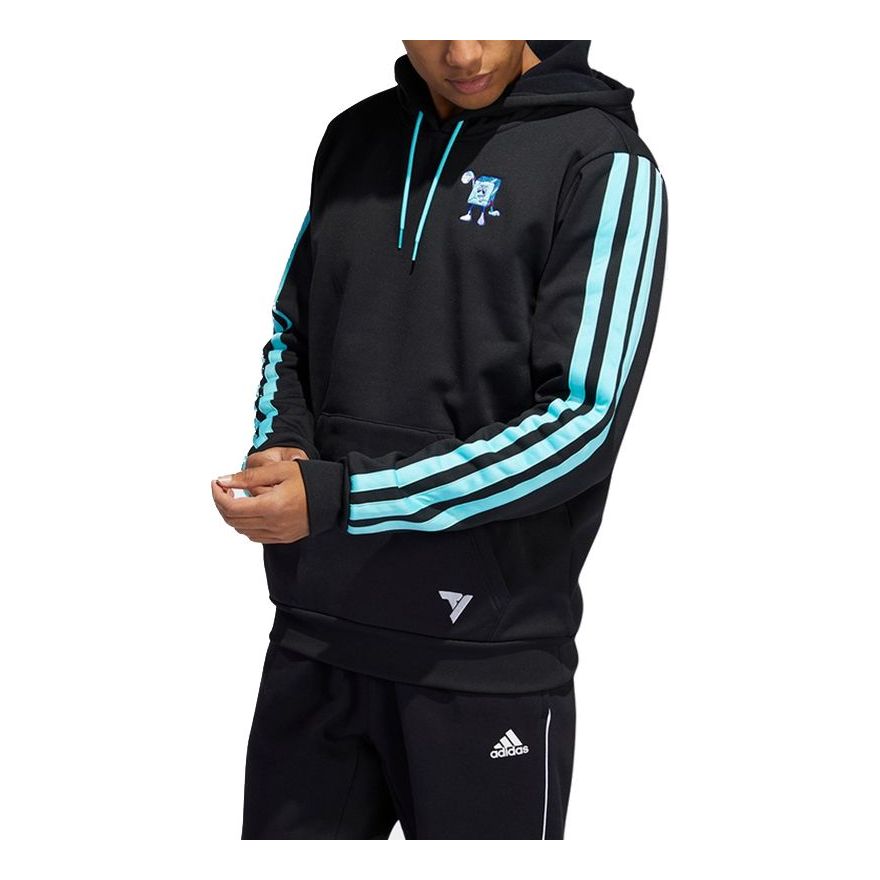 Men's adidas Trae Avatar Trae Young Contrasting Colors Stripe Basketball Sports Black HB3125