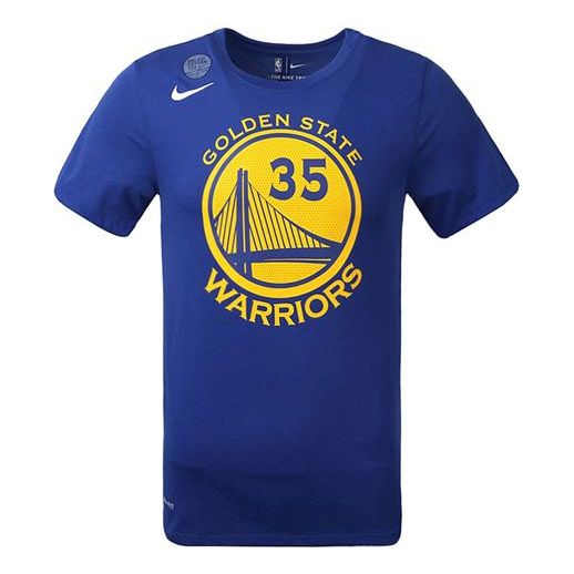 Nike DRI-FIT NBA Golden State Warriors Basketball Short Sleeve Kevin Durant Blue 870775-497