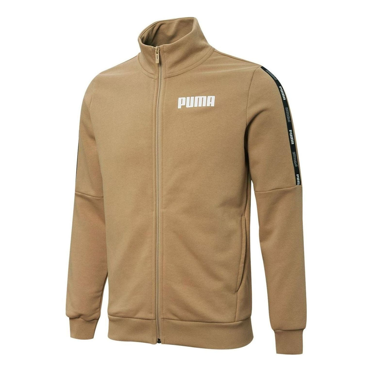 PUMA Tape French Terry Full-zip Sweatshirt 'Brown' 671981-17