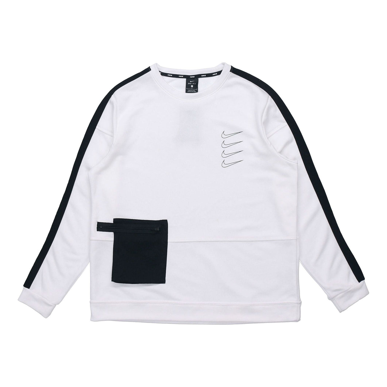 Nike Dri-Fit Men'S Fleece Training Top 'White/Black' DB4210-100