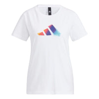 (WMNS) adidas UST  3 Bar T-Shirt 'White Purple' HE9979