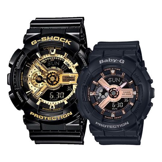 CASIO Baby-G 'Black' GA-110GB-1APR+BA-110RG-1APR