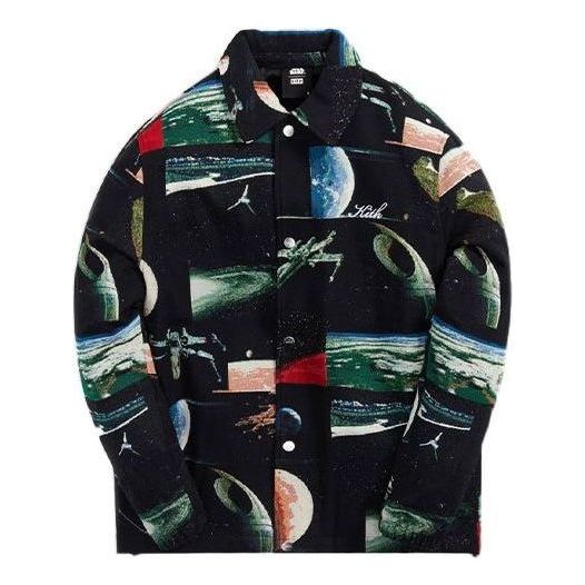 KITH x STAR WARS Planets Coaches Jacket 'Black' KHM010068-001