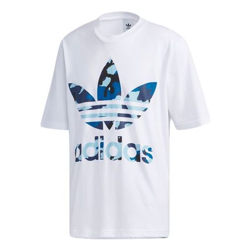 adidas originals SSL TEE CAMO OS Casual Short Sleeve Tops White DX4204