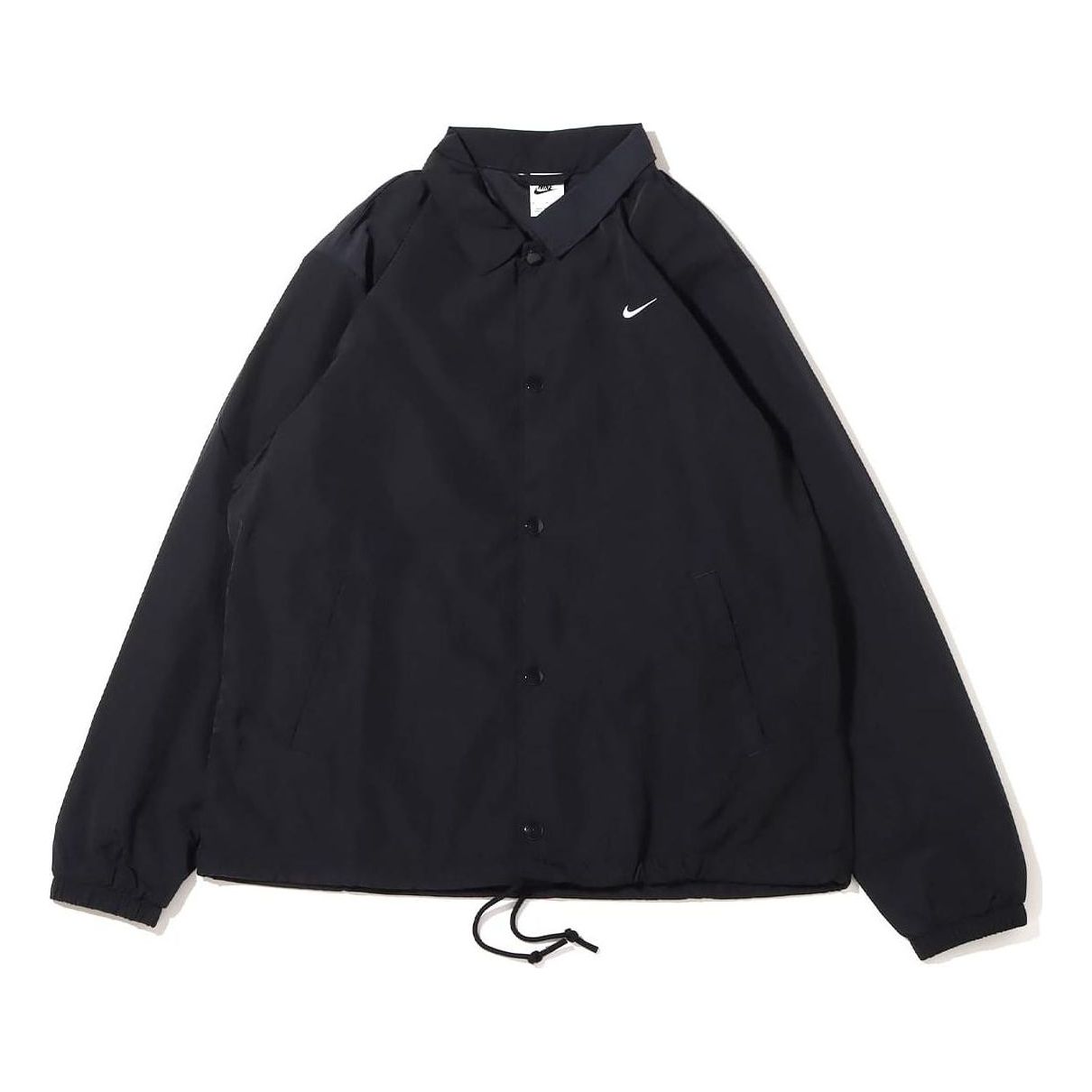 Men's Nike Solid Color Buckle Lapel Jacket Autumn Black DQ5006-010