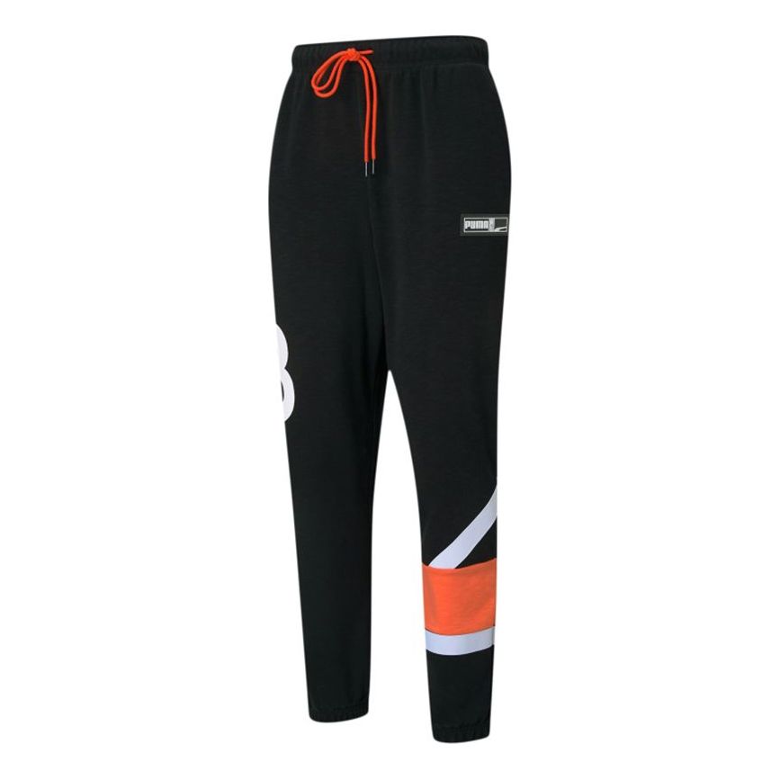 PUMA Franchise Knit Pants 'Black White Orange' 530514-01