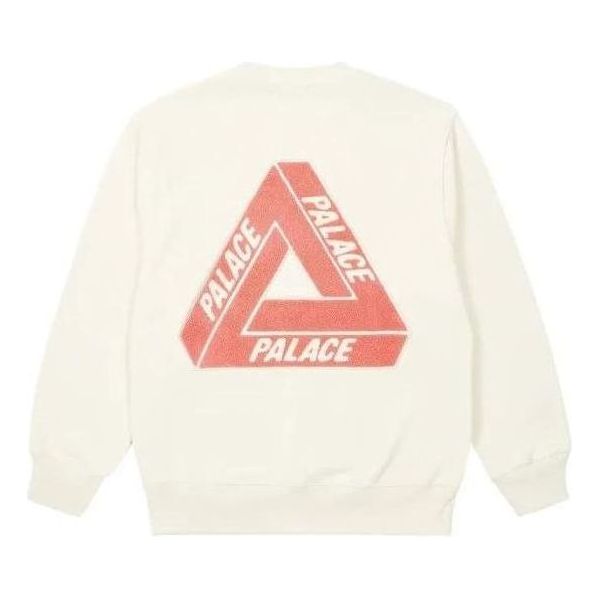 Palace Fleece Tri-Ferg Crew 'Soft White' P24CS064