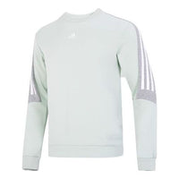 Men's adidas Fi 3S Crew Classic Colorblock Athleisure Casual Sports Round Neck Green HK4564