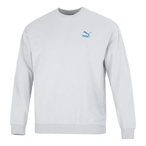 PUMA Logo Crew Neck Sweatshirt 'Grey' 538780-09