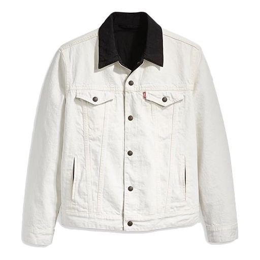 Levi's x Air Jordan Crossover reversible Casual Denim Jacket 'White Black' 56437-0004