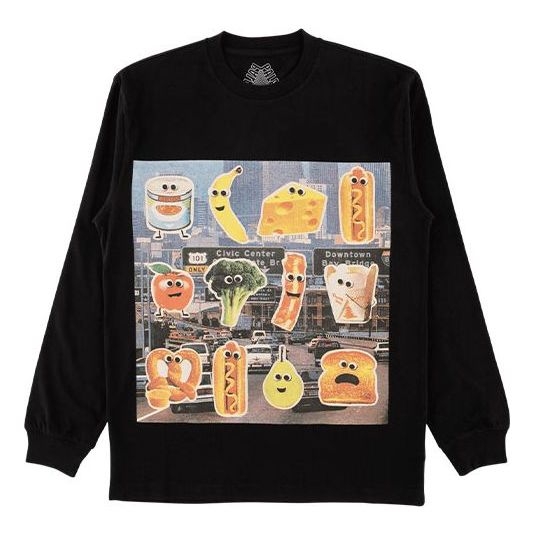 PALACE Payne Longsleeve Black Printing Long Sleeves Unisex P12LS002