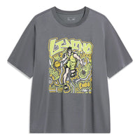 Li-Ning Hoops Comics Graphic T-shirt 'Smoke Grey' AHST569-3