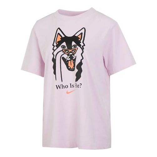(WMNS) Nike AS W Nike Sportswear BF Tee Dog HBR Regal PINK DJ1846-695