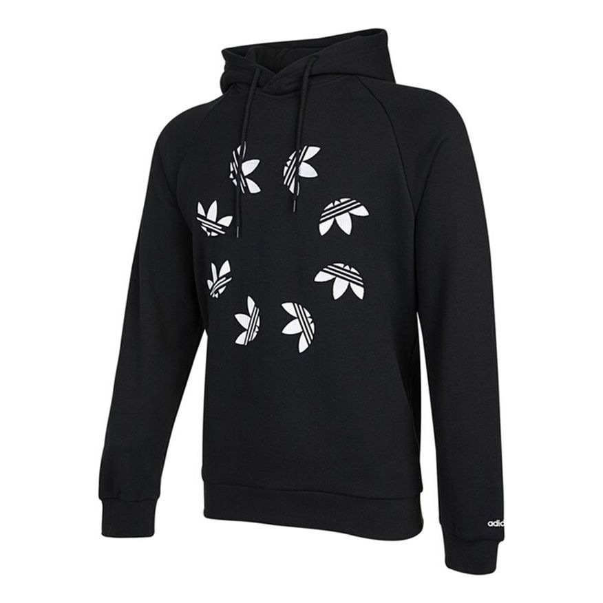Men's adidas originals Circular Pattern Sports Pullover Black H37736
