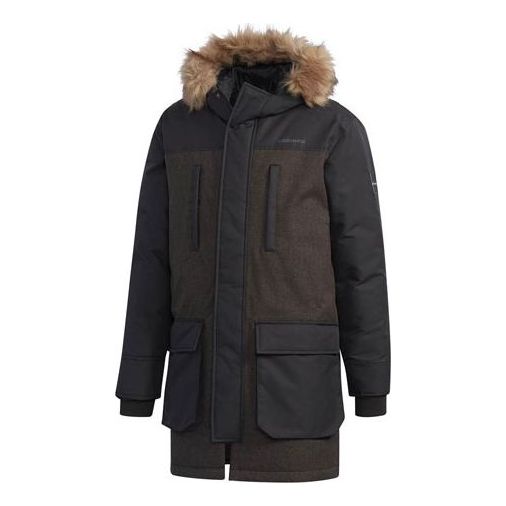 adidas neo protection against cold Stay Warm Cozy Breathable Down Jacket Black EI4393