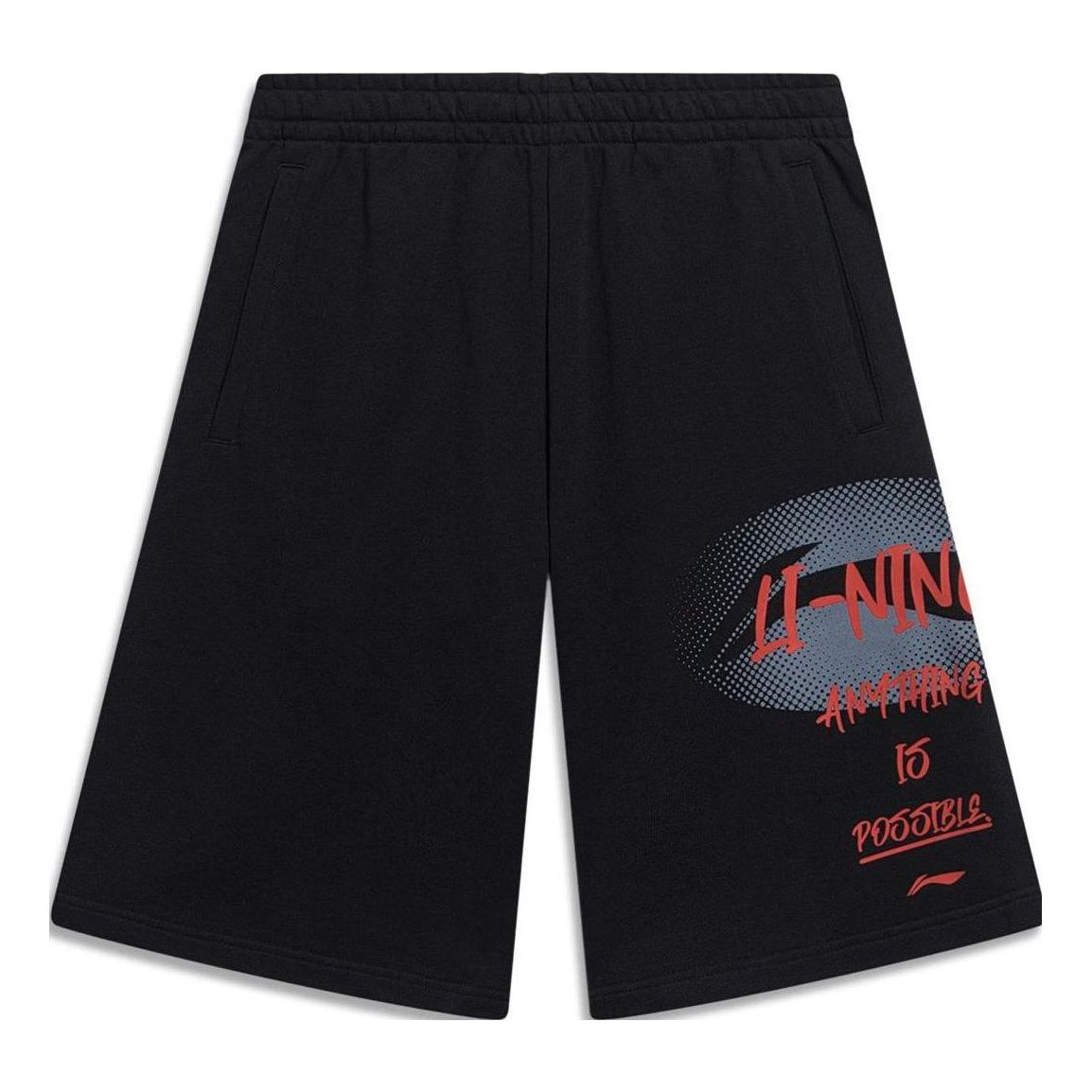 Li-Ning Anything Is Possible Graphic Loose Fit Shorts 'Black' AKST591-2