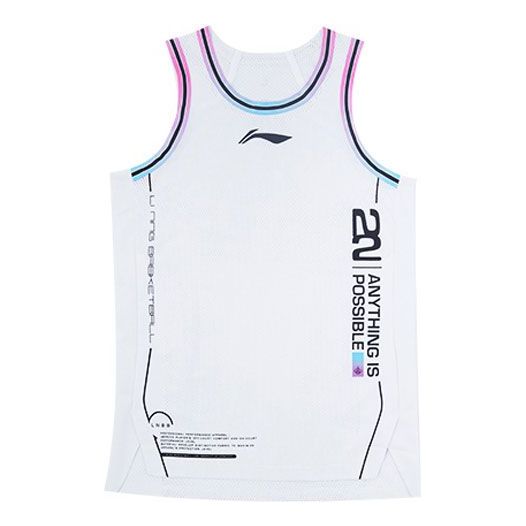 Li-Ning Jimmy Butler Logo Basketball Jersey 'White' AAYS035-5