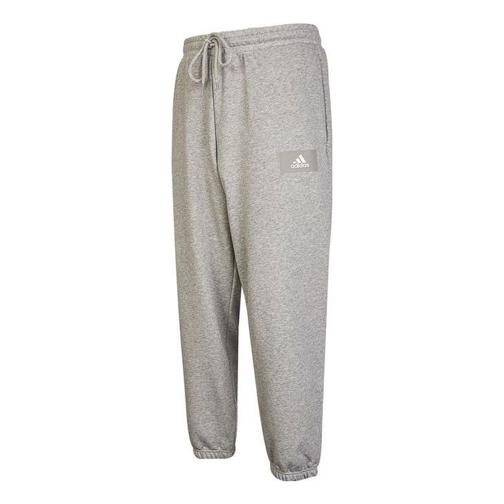 Men's adidas Solid Color logo Printing Casual Long Pants/Trousers Autumn Gray HZ7022