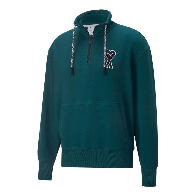 PUMA X Ami Half Zip Sweatshirt 'Green' 535993-24
