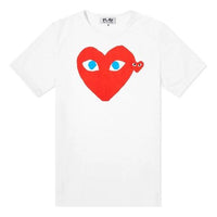 COMME des GARCONS PLAY Blue Eyes Logo Tee 'White' P1-T086-1