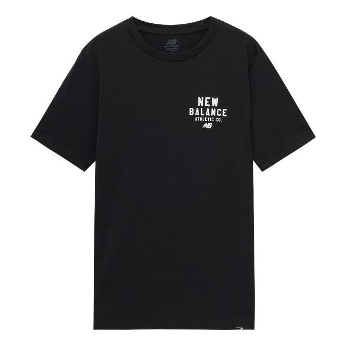 New Balance Round Neck Sports Tee 'Black White' MT31909-BK