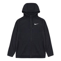 Nike Dri-FIT logo Quick Dry Casual Sports Hooded Jacket Black CJ4317-010
