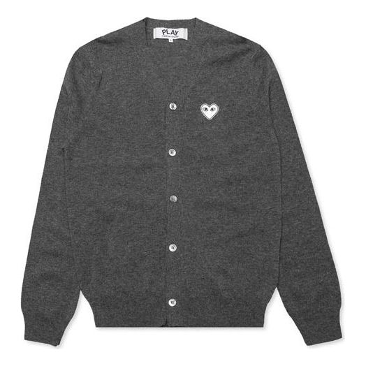 COMME des GARCONS PLAY Cardigan White Heart 'Dark Grey' AZ-N062-051-3