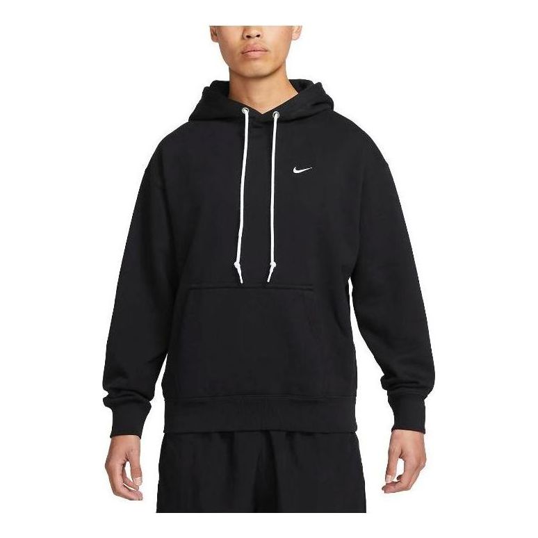 Nike Solo Swoosh French Terry Pullover Hoodie 'Black' DX0814-010
