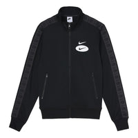 Nike Sportswear Swoosh League Logo Hoodie 'Black White' DM5474-010