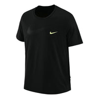 Men's Nike Alphabet Pattern Printing Round Neck Short Sleeve Black T-Shirt DX6305-010