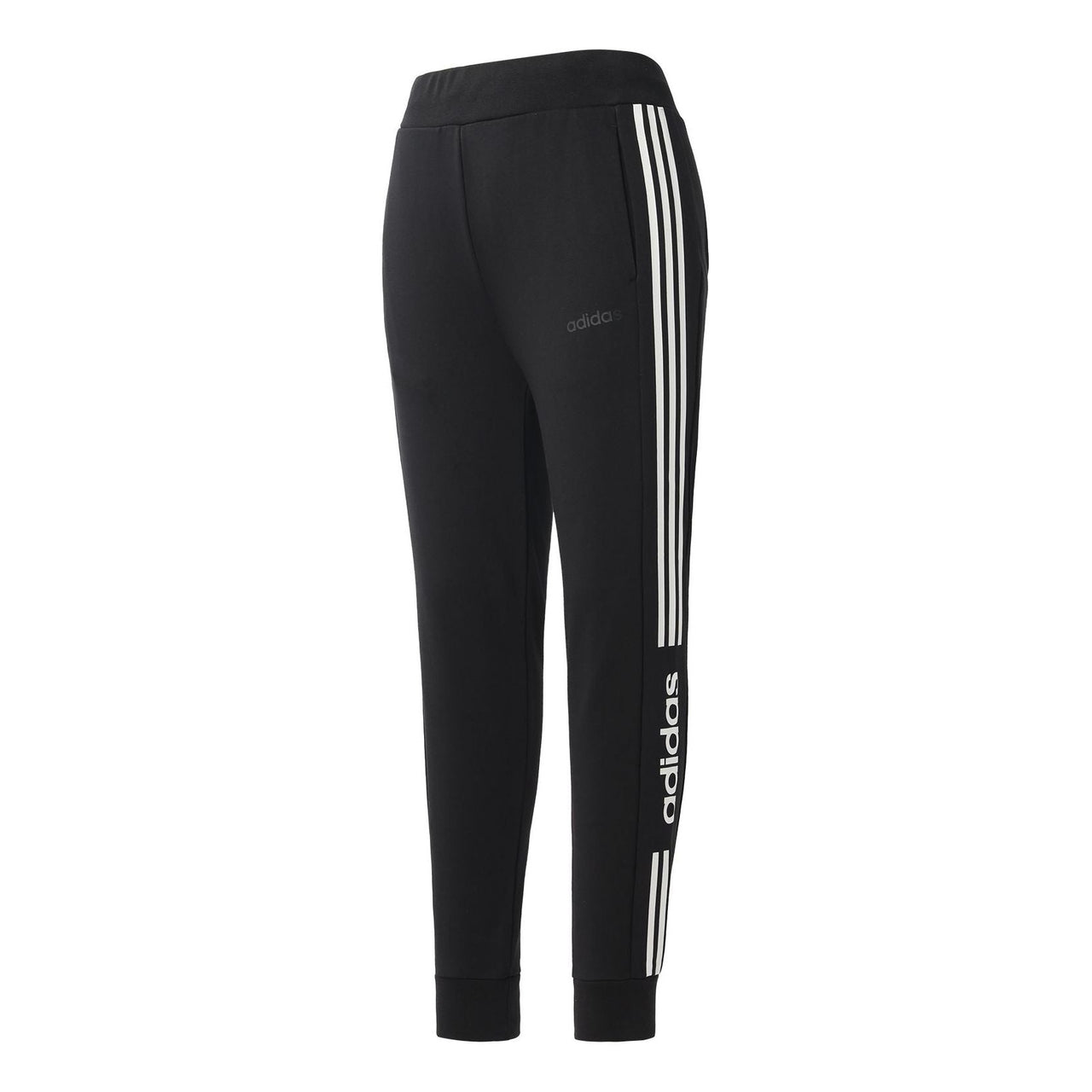 adidas neo Side logo Printing Slim Fit Casual Sports Long Pants Black EI4734