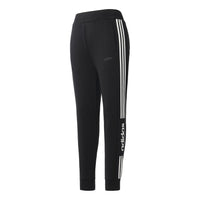 adidas neo Side logo Printing Slim Fit Casual Sports Long Pants Black EI4734