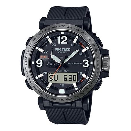 Casio Pro Trek Fashion Stylish Analog Watch 'Black Metallic Rose Gold' PRW-6611Y-1PR