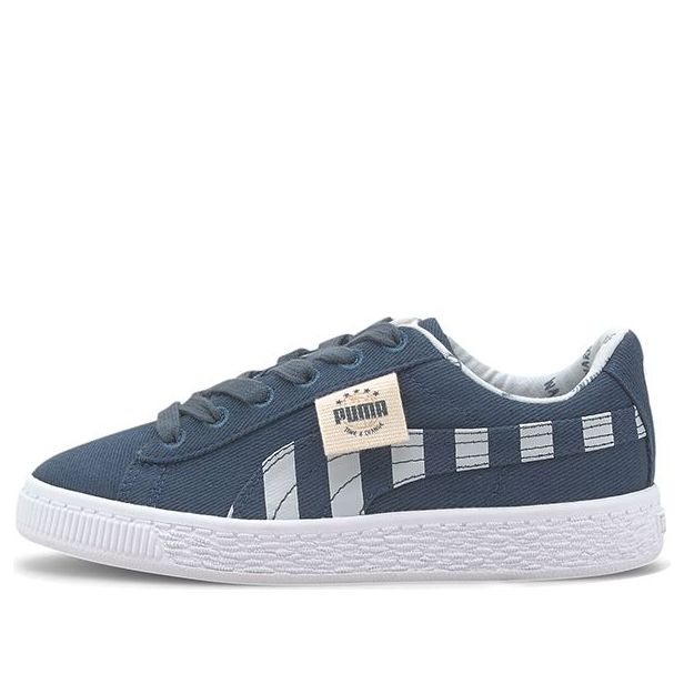 (PS) PUMA Basket Canvas Little 'TIme 4 Change - Dark Denim' 371756-02