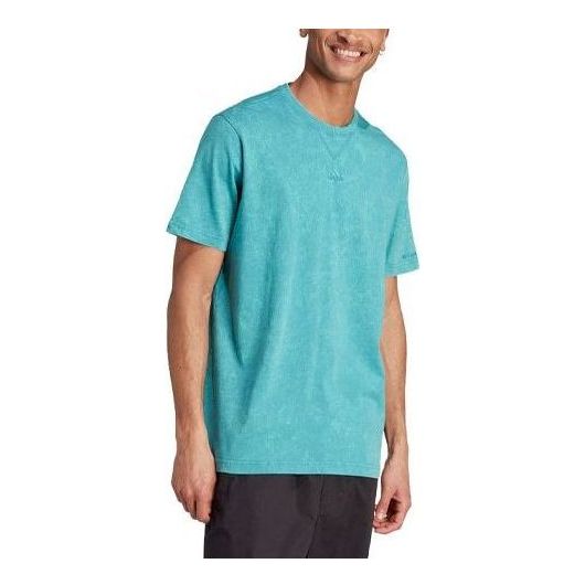adidas ALL SZN Garment-Wash Logo T-Shirts 'Blue' IJ6922