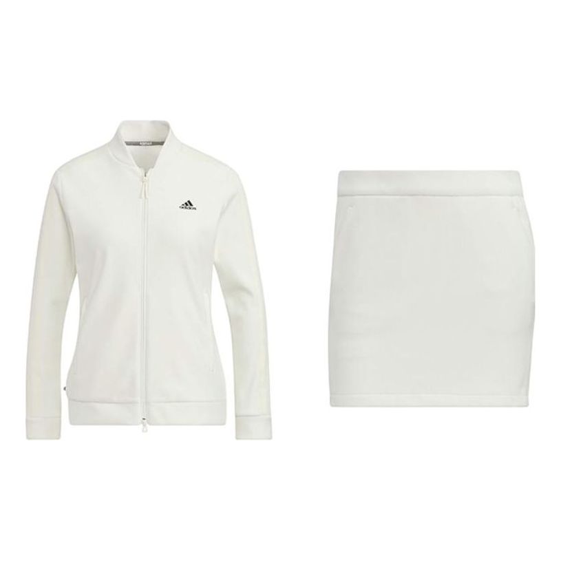 (WMNS) adidas 3-Stripe  Two-Piece Long Sleeve Suit 'White' HG8273