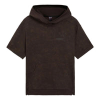 Li-Ning x Jackie Chan Short Sleeve Hoodie 'Dark Brown' AMBS045-2