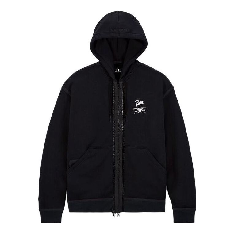 Converse x Patta Four-Leaf Clover Utility Fleece Hoodie 'Black' 10024664-A01