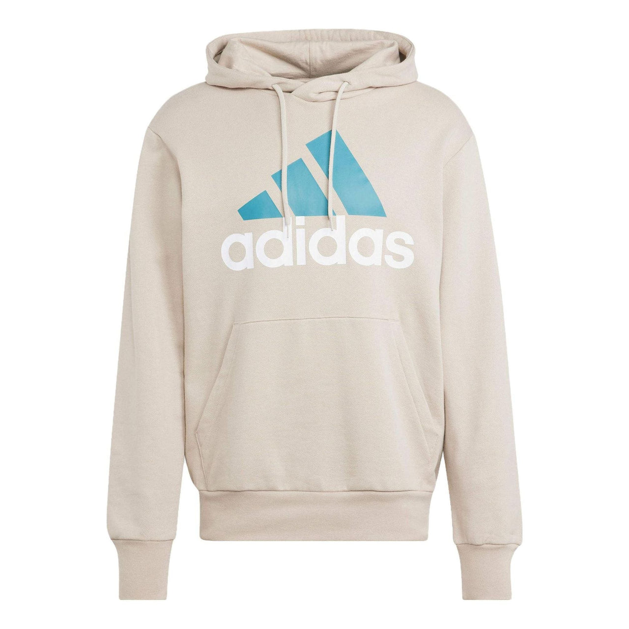 adidas French Terry Big Logo Hoodie 'Beige Blue' IJ8584