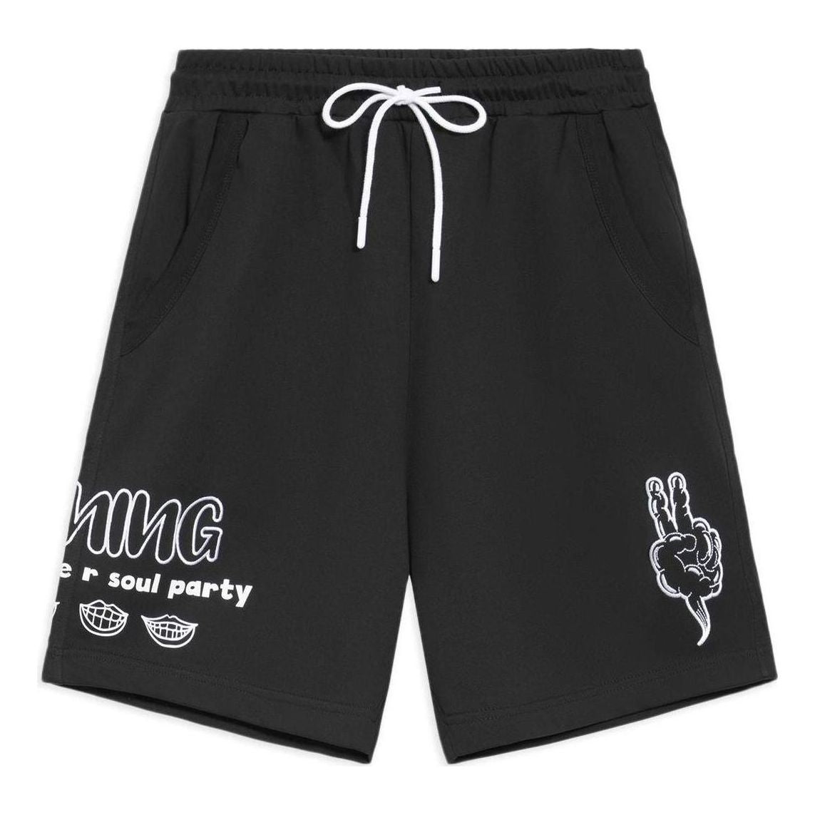 Li-Ning Summer Soul Party Graphic Shorts 'Black' AKSS297-1