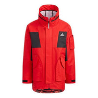 adidas Cny Top Wvjk limited Fleece Stay Warm Colorblock Hooded Jacket Red HC0276
